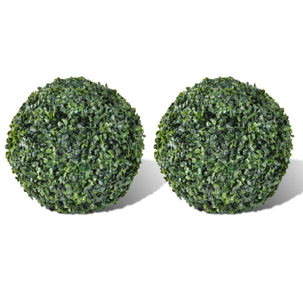 Boxwood Ball Artificial Leaf Topiary Ball 27 cm set of 2 for indoor and outdoor decoration.
