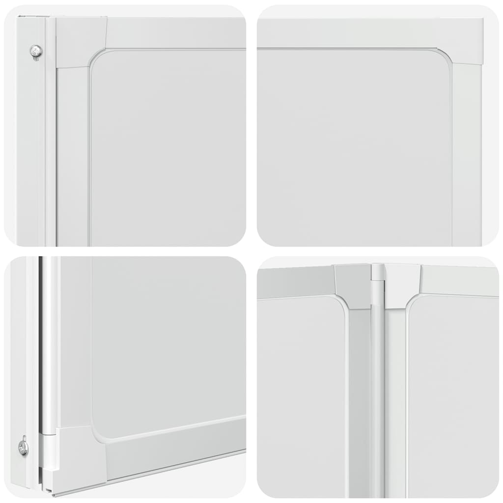 Shower Bath Screen Wall 117 x 120 cm 3 Panels Foldable