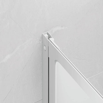 Shower Bath Screen Wall 117 x 120 cm 3 Panels Foldable