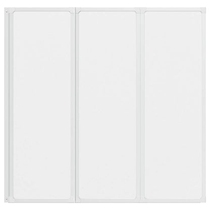 Shower Bath Screen Wall 117 x 120 cm 3 Panels Foldable
