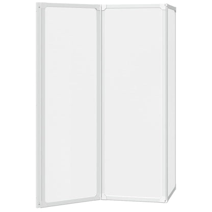 Shower Bath Screen Wall 117 x 120 cm 3 Panels Foldable
