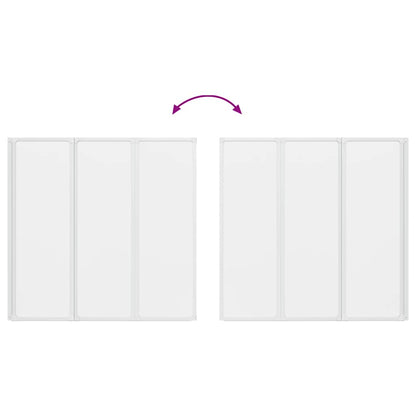 Shower Bath Screen Wall 117 x 120 cm 3 Panels Foldable