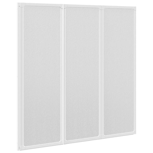 Shower Bath Screen Wall 141 x 132 cm 3 Panels Foldable