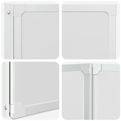 140785 Shower Bath Screen Wall 141 x 132 cm 3 Panels Foldable