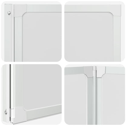 Shower Bath Screen Wall 141 x 132 cm 3 Panels Foldable