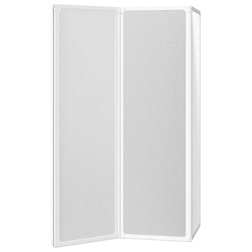 Shower Bath Screen Wall 141 x 132 cm 3 Panels Foldable