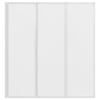 Shower Bath Screen Wall 141 x 132 cm 3 Panels Foldable