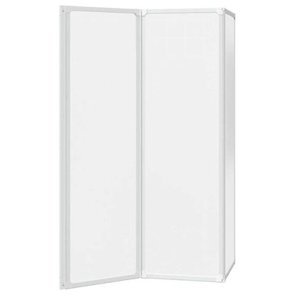 Shower Bath Screen Wall 141 x 132 cm 3 Panels Foldable