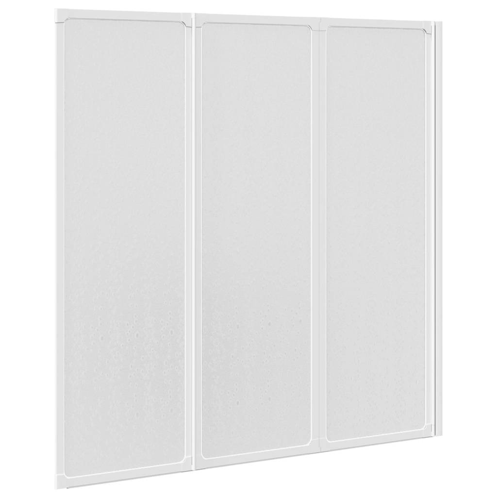 Shower Bath Screen Wall 141 x 132 cm 3 Panels Foldable