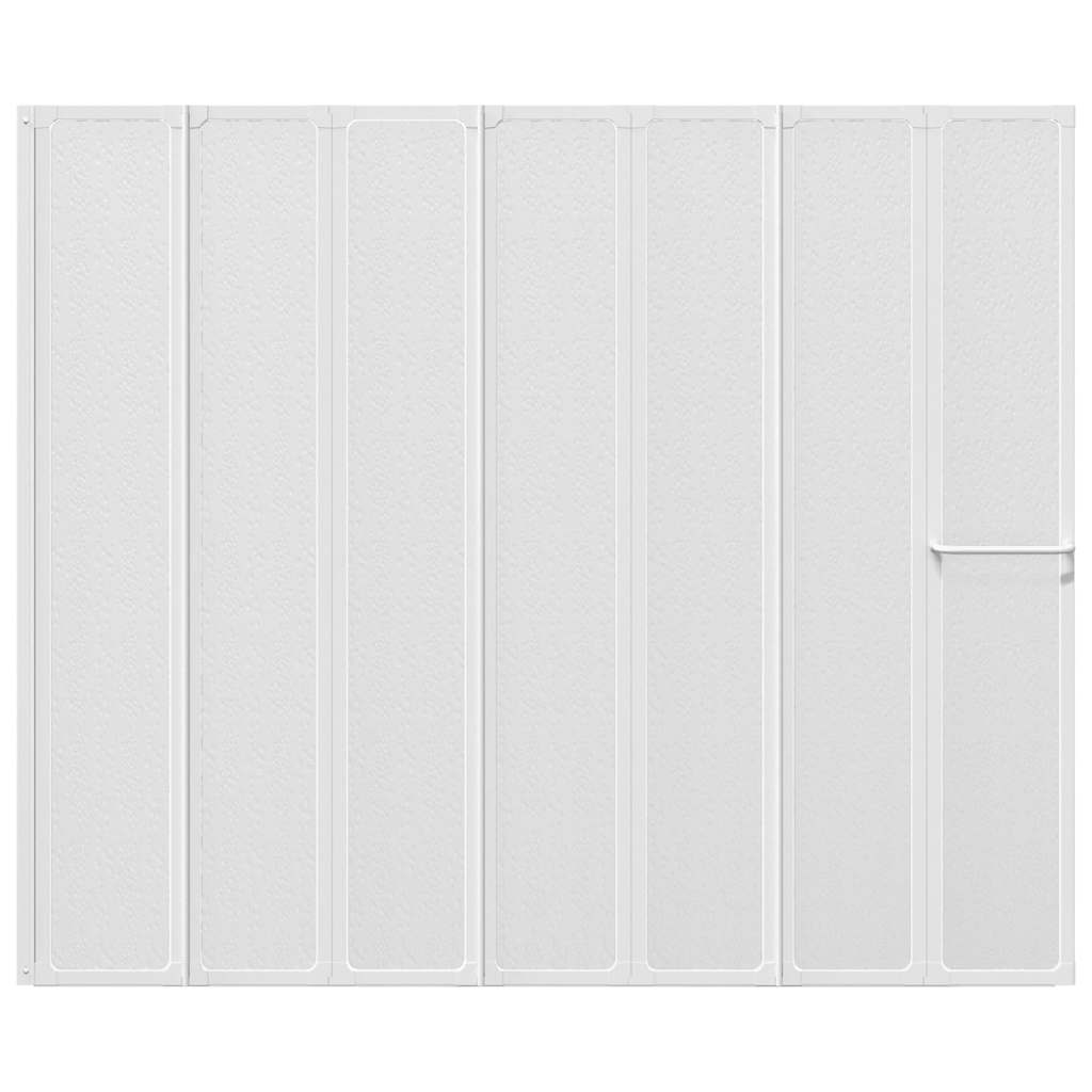 Shower Bath Screen Wall 140 x 168 cm 7 Panels Foldable with Towel Rack