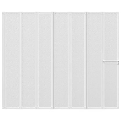 Shower Bath Screen Wall 140 x 168 cm 7 Panels Foldable with Towel Rack