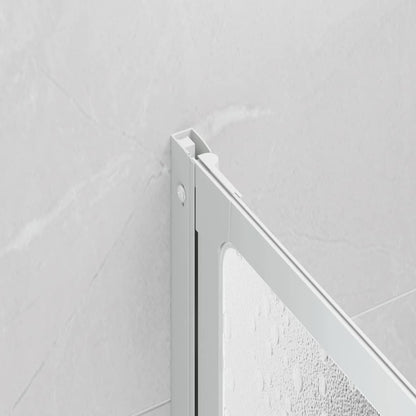 Shower Bath Screen Wall 140 x 168 cm 7 Panels Foldable with Towel Rack