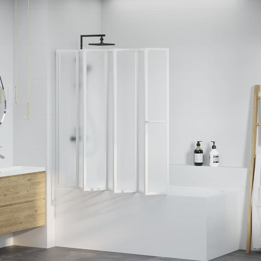 Shower Bath Screen Wall 140 x 168 cm 7 Panels Foldable with Towel Rack