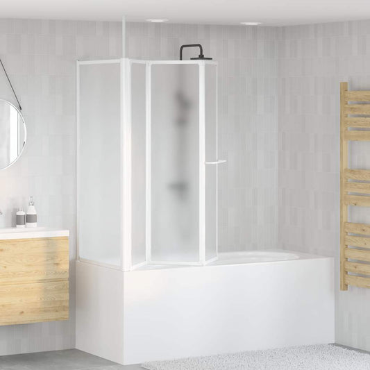 Shower Bath Screen Wall L Shape 70 x 120 x 137 cm 4 Panels Foldable