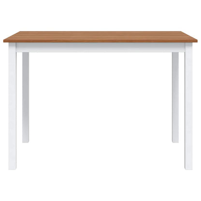 5 Piece Dining Set Brown and White