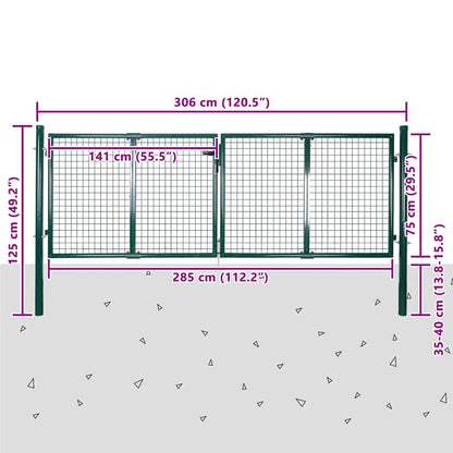Garden Mesh Gate Fence Door Wall Grille 300x75 cm