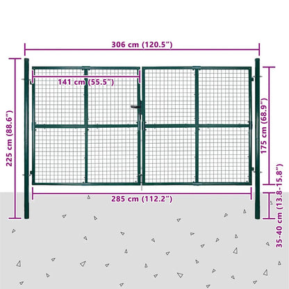 Garden Mesh Gate Fence Door Wall Grille 300x175 cm