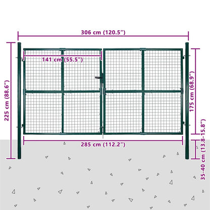 Garden Mesh Gate Fence Door Wall Grille 300x175 cm