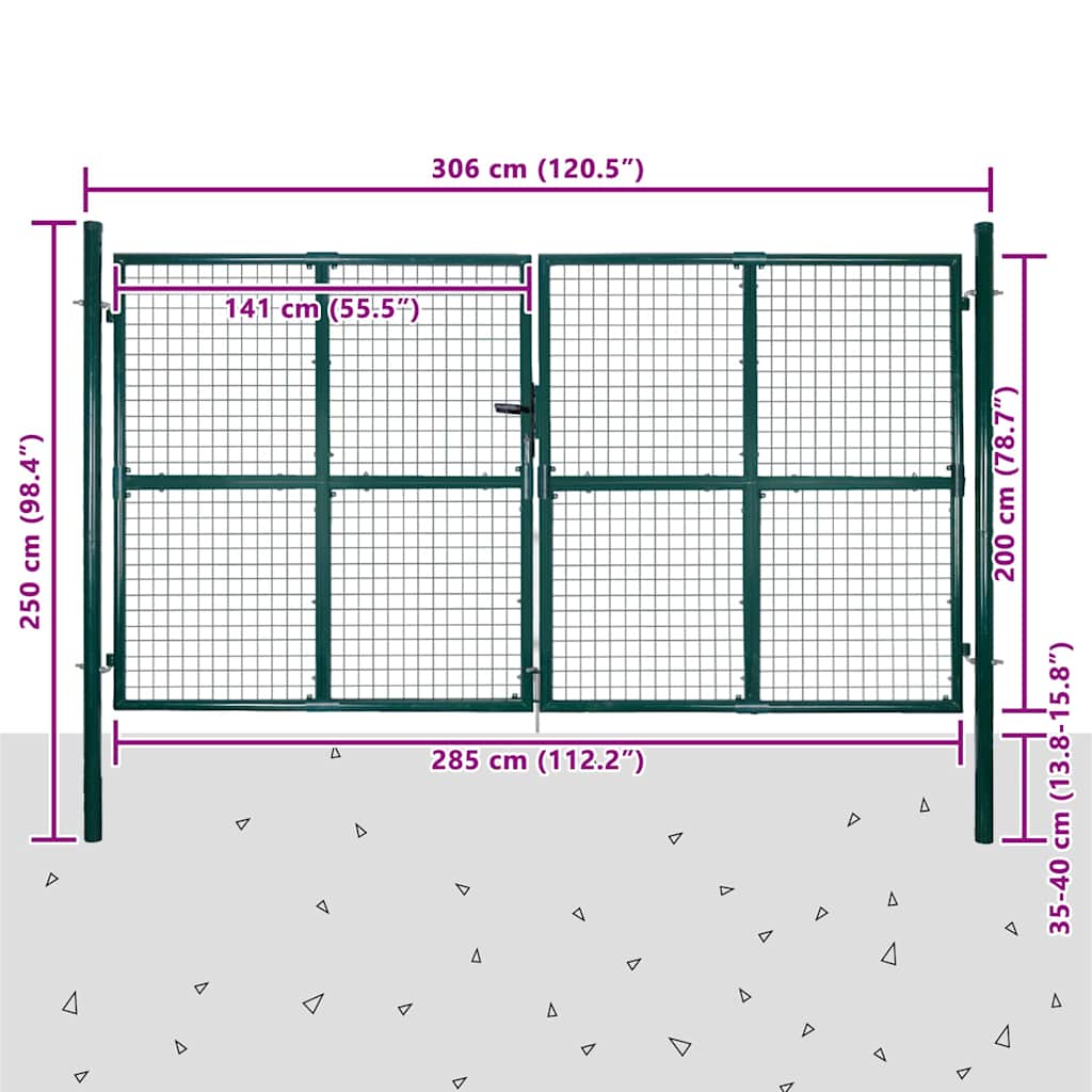 Garden Mesh Gate Fence Door Wall Grille 300x200 cm