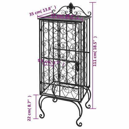 Wine Rack for 28 Bottles Metal