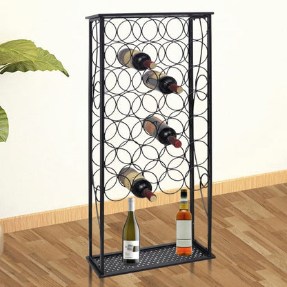 Wine Rack for 28 Bottles Metal