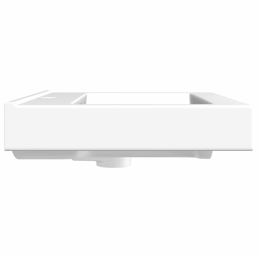 Rectangular Ceramic Basin Sink White with Faucet Hole 60x46 cm