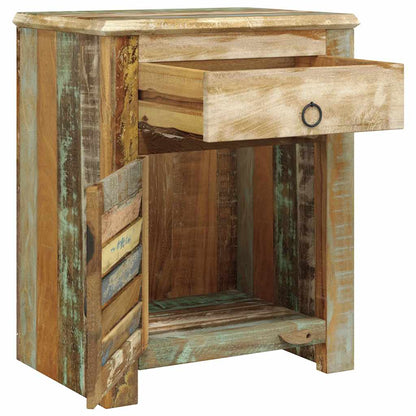 End Table with 1 Drawer 1 Door Reclaimed Wood
