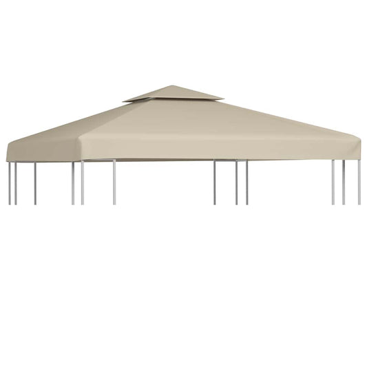 40875 vidaXL Gazebo Cover Canopy Replacement 310 g / m² Beige 3 x 3 m