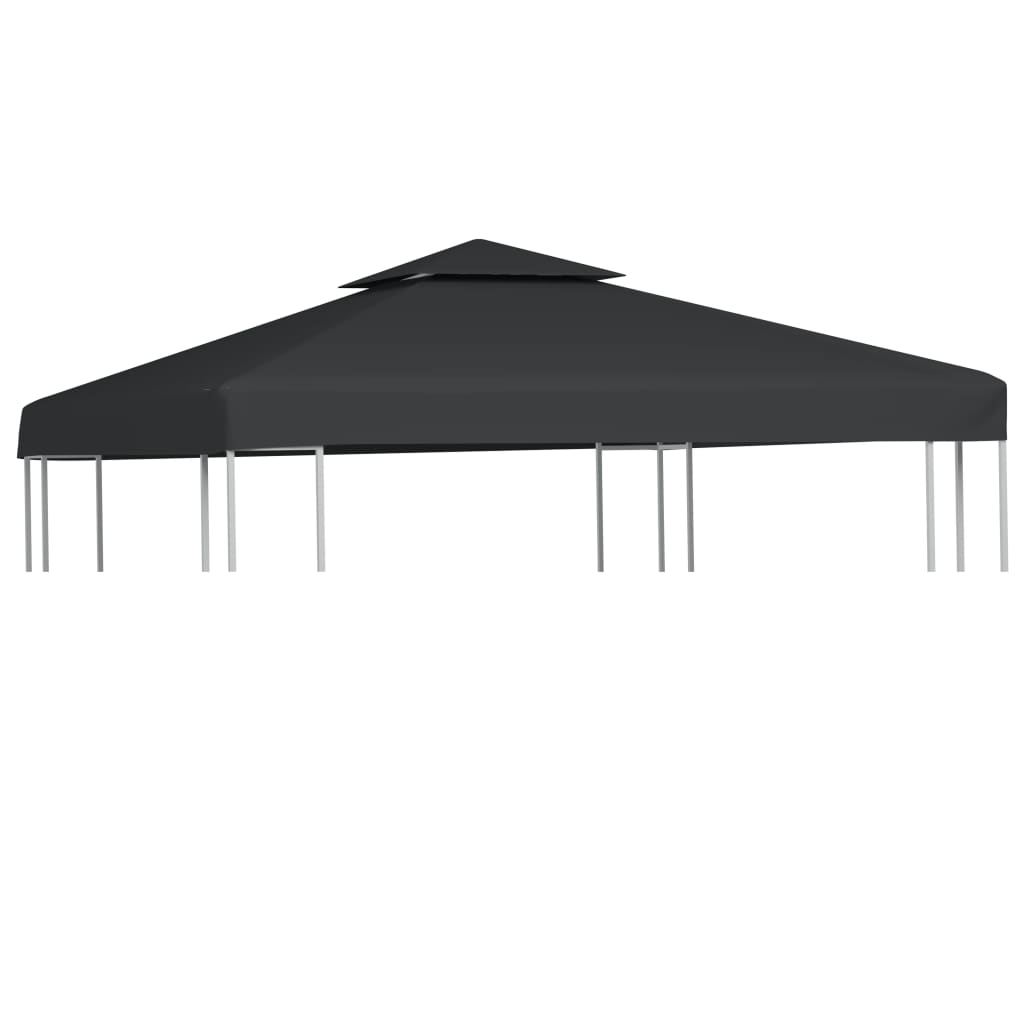 Gazebo Canopy | Dark Grey | Polyester with PVC coating | 3x3m