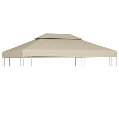 Gazebo Cover Canopy Replacement 310 g / m² Beige 3 x 4 m