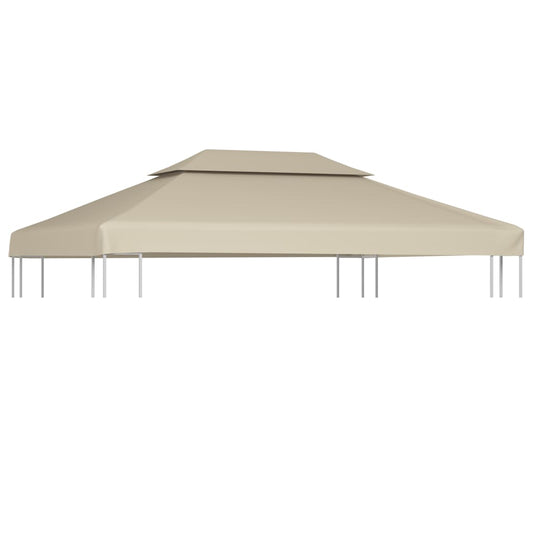 Gazebo Canopy | Beige | Polyester | 3x4m | Durable | Gazebo Canopy