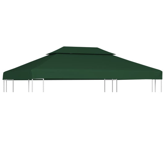 Gazebo Canopy | Green | Polyester with PVC coating | 3 x 4 m