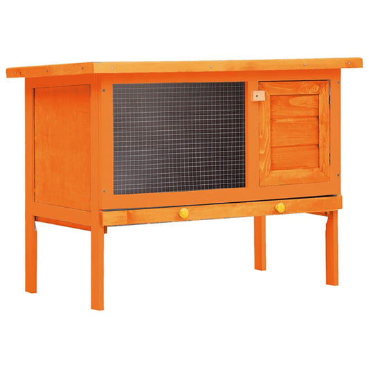 Rabbit Hutch | Natural | Solid pine wood, plywood and iron | Large