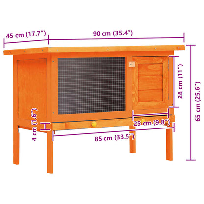 Outdoor Rabbit Hutch Small Animal House Pet Cage 1 Layer Wood