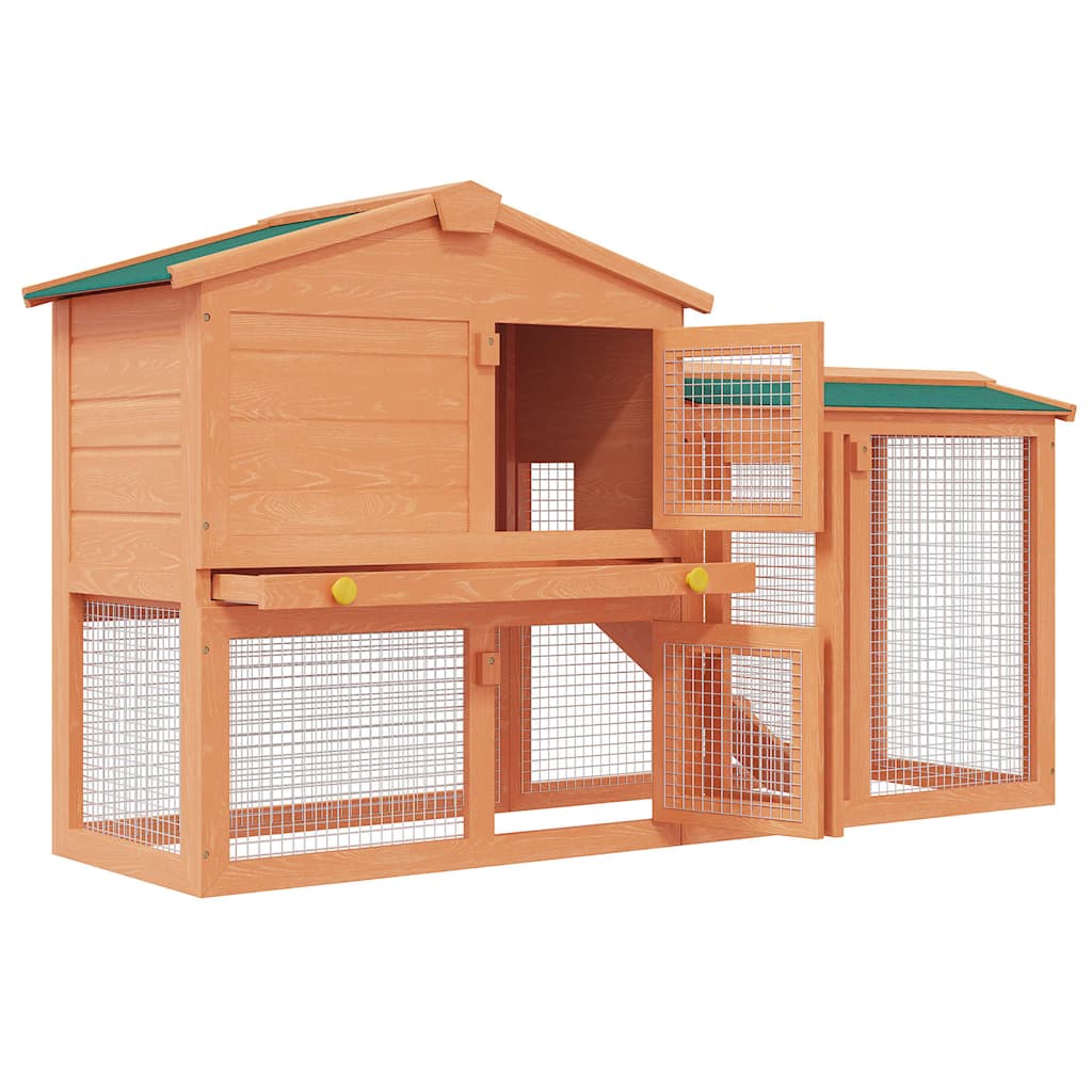 Outdoor Large Rabbit Hutch Small Animal House Pet Cage Wood