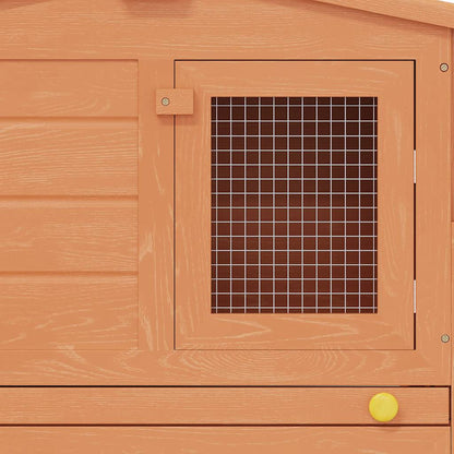 Large Rabbit Hutch Small Animal House Pet Cage with Roofs Wood