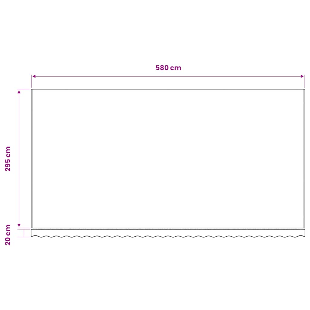 Awning Replacement Fabric Blue and White 600x300 cm Polyester