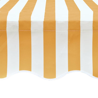 Awning Replacement Fabric Yellow and White 400x300 cm Polyester