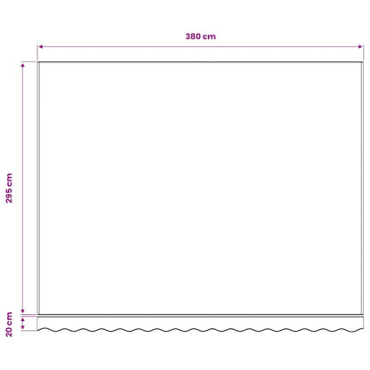 Awning Replacement Fabric Yellow and White 400x300 cm Polyester