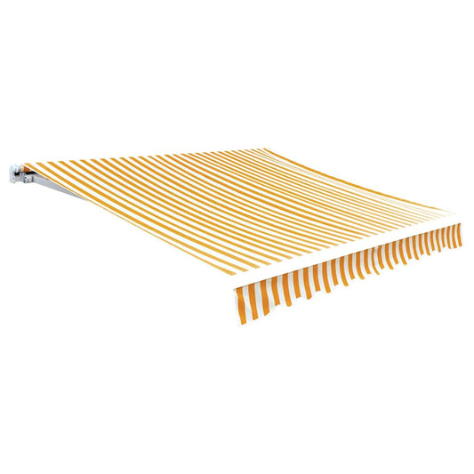 Awning Replacement Fabric Yellow and White 600x300 cm Polyester