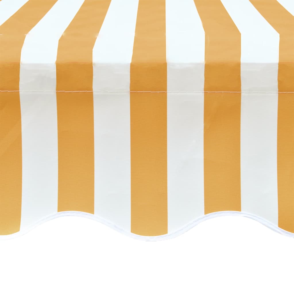 Awning Replacement Fabric Yellow and White 600x300 cm Polyester