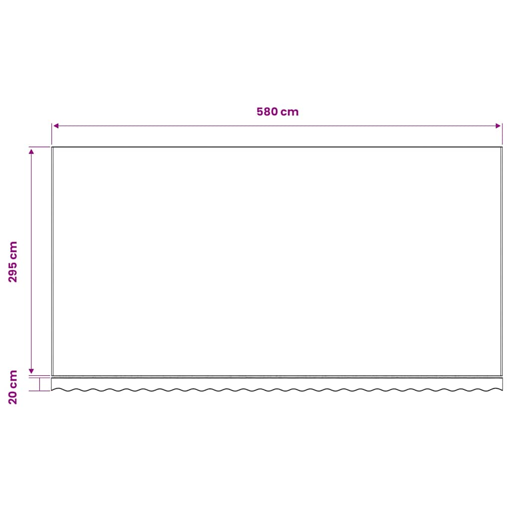 Awning Replacement Fabric Yellow and White 600x300 cm Polyester
