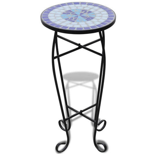 Plant Stand | Blue and white | Iron and ceramic | Small