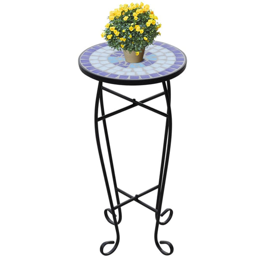 Plant Stand | Blue and white | Iron and ceramic | Small