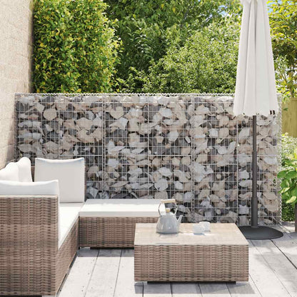 Gabion Basket with Lids Galvanised Wire 150 x 100 x 30 cm
