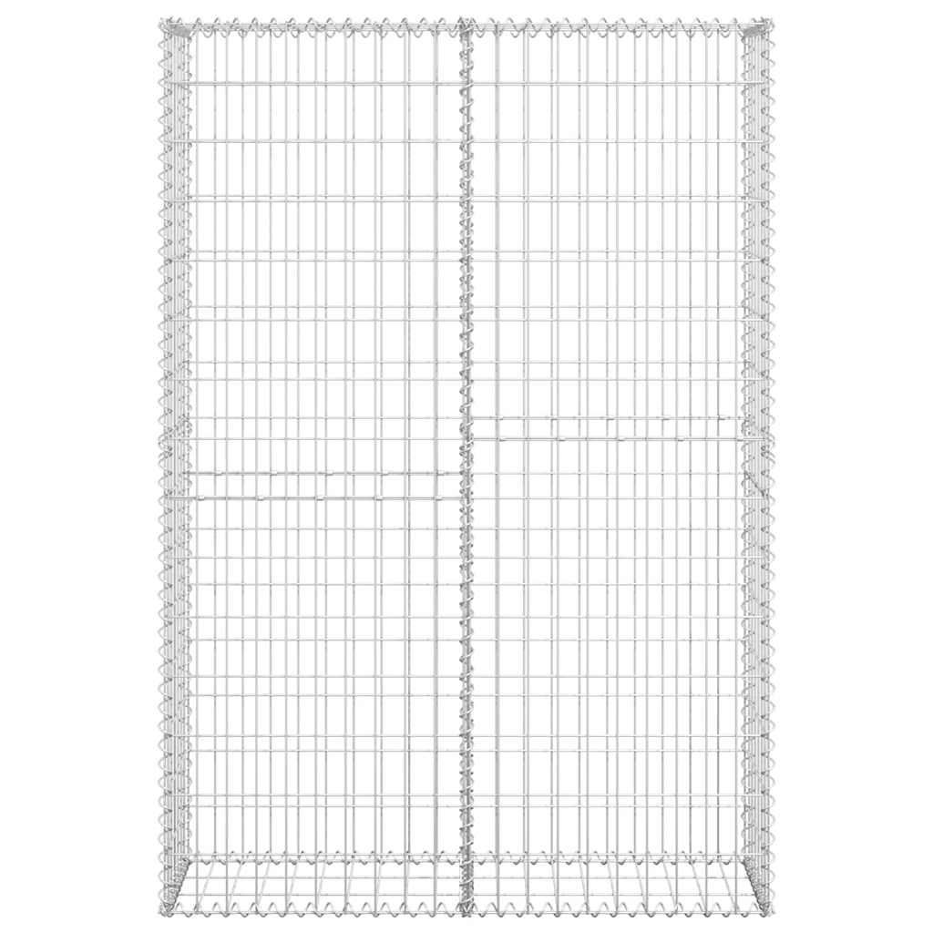 Gabion Basket with Lids Galvanised Wire 150 x 100 x 30 cm