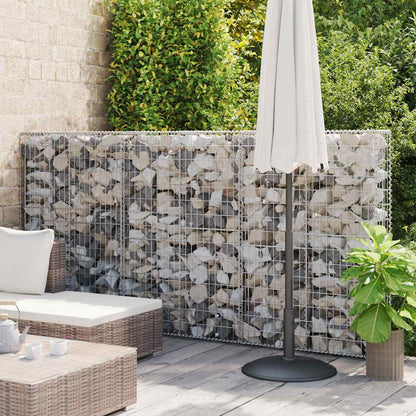 Gabion Basket with Lids Galvanised Wire 150 x 100 x 30 cm