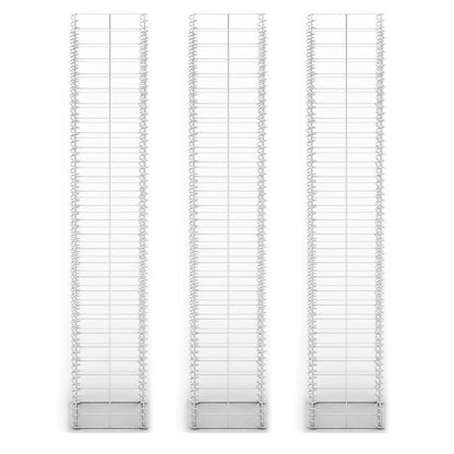 Gabion Set 3 pcs Galvanised Wire 25 x 25 x 150 cm