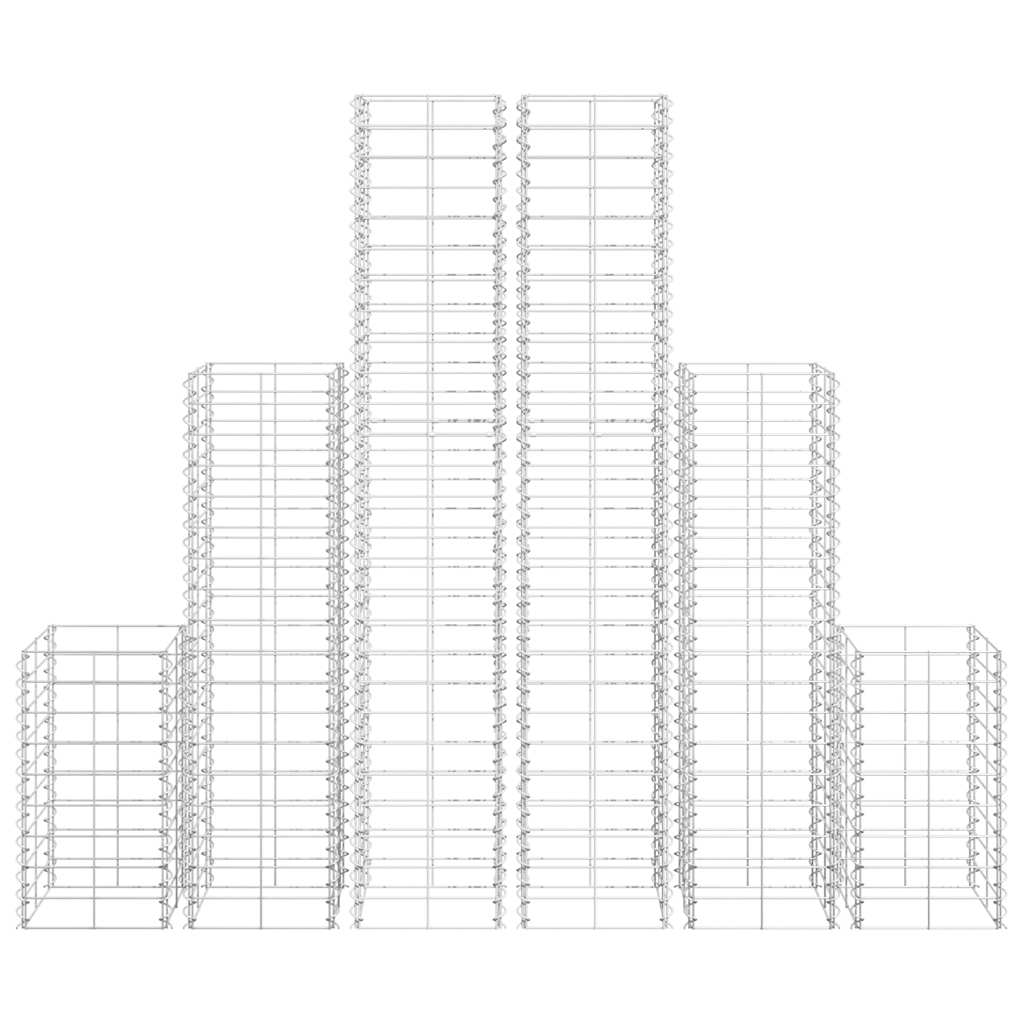 6 Piece Gabion Set Galvanised Wire