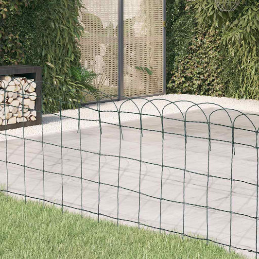 141074 vidaXL Garden Border Fence Powder-coated Iron 25x0,65 m